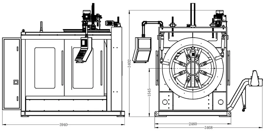 CNC beveling machine pipe