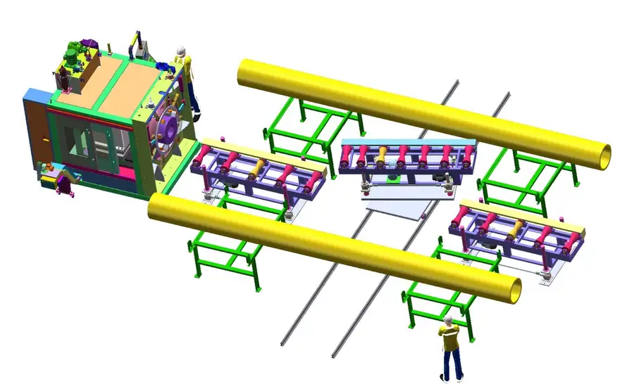 CNC beveling machine pipe